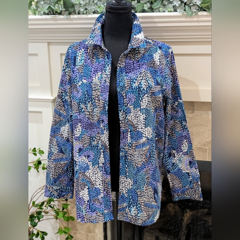 Chico's 2 Colorful Long Sleeve Shirt/Jacket